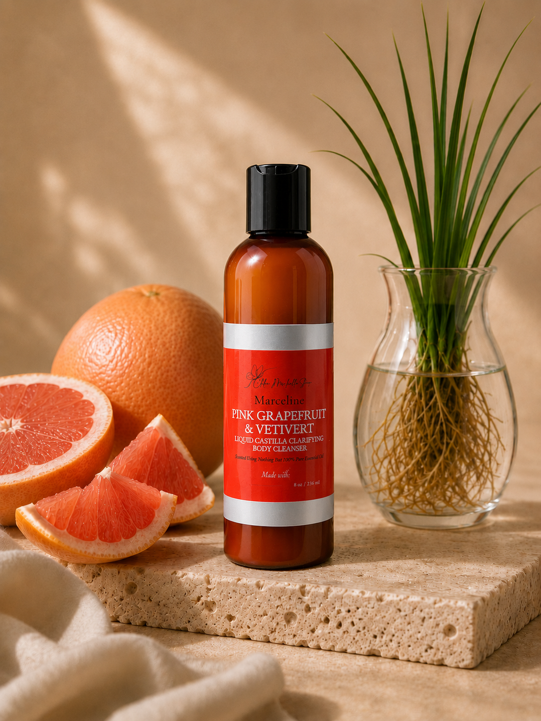 'Marceline' Pink Grapefruit + Vetivert Castilla Invigorating Body Cleanser